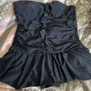 Black skirt swimsuit one piece size 16